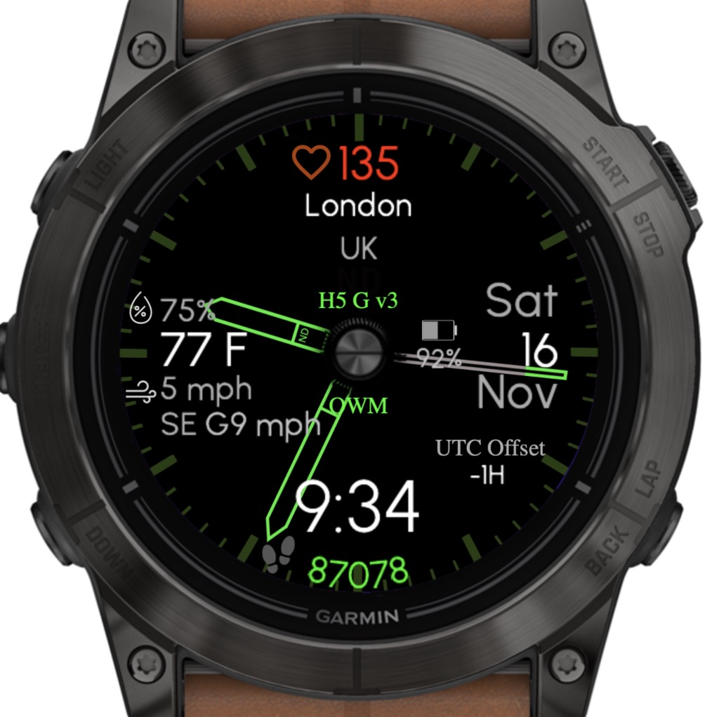 Hybrid 5 Green - OWM Weather · Screenshot 0