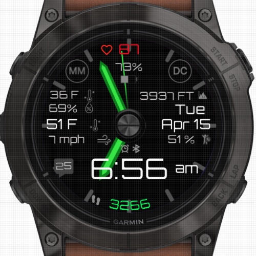 Stratos Touch 3D Green (Garmin Weather) · Screenshot 1