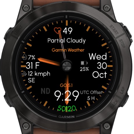 Gradient - Orange (Garmin Weather) · Screenshot 2