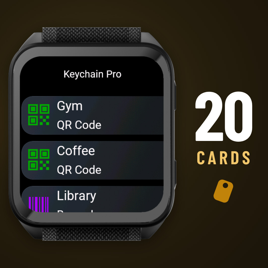 Keychain Pro — 20 张卡片二维码与条形码卡包 · Screenshot 0