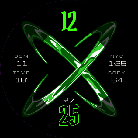FERXXO X Watch Face - Green Print · Screenshot 2
