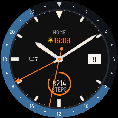 Hometime GMT Watch Face - Analog Dual Time · Screenshot 0