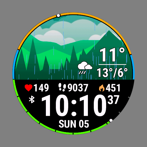 ⭐️WEATHER FACE by ERSHOVLAD watch face screenshot 2