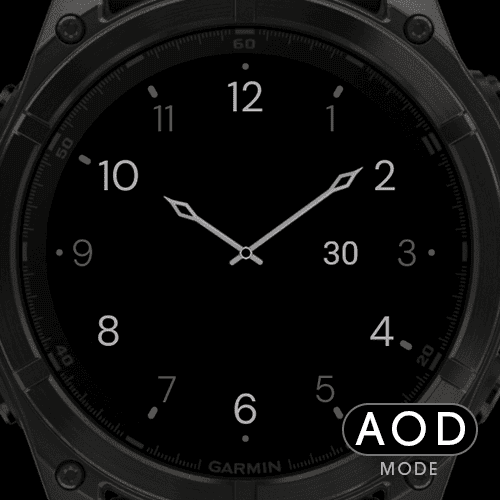 Minimal Black v18 - Analog Watch Face · Screenshot 4