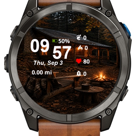 Wooden Cabin Fire Pit Front · Screenshot 1