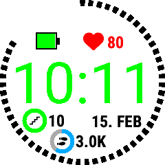 A simple watch face with customizable colors · Screenshot 1