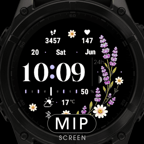Simple Lavender - Floral Watch Face · Screenshot 3