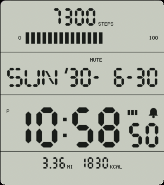 Retro LCD Steps · Screenshot 2