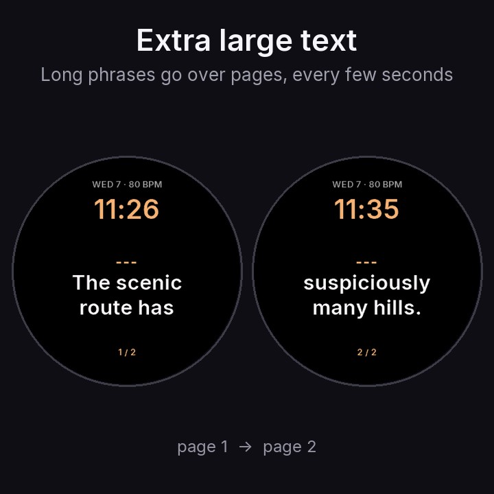 Run Wit Watch Face - Funny Running Quotes · Screenshot 3