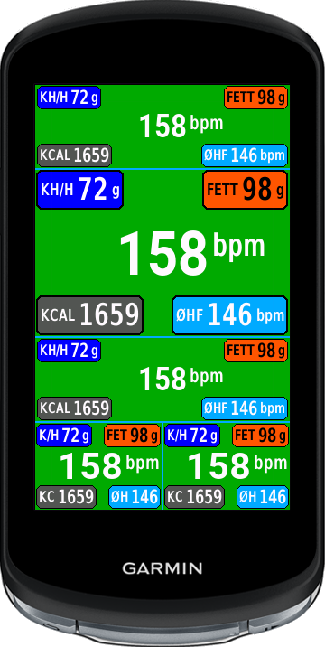 HeartrateFatCarbs Color Field · Screenshot 1