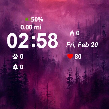 Pink Sunset Trees Fog · Screenshot 1