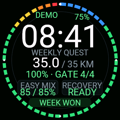 Runner Face: Weekly Zones · Screenshot 3