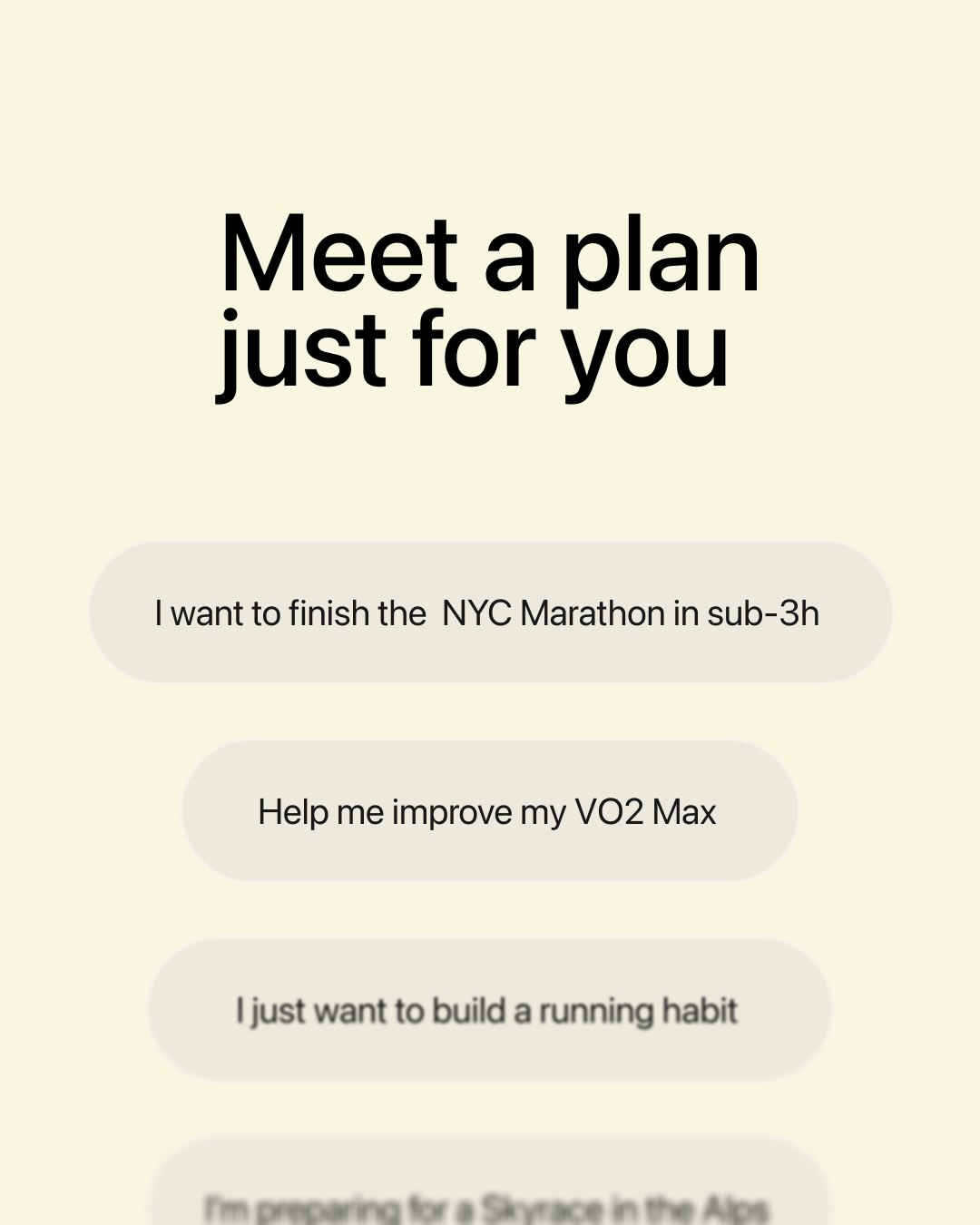 Type to Run | AI Coach & Instant Workouts · Screenshot 1