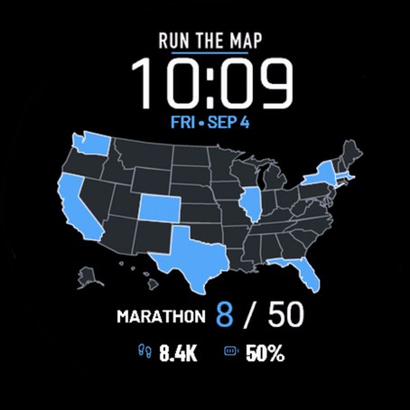 Run the Map - 50 State Race Tracker · Screenshot 2