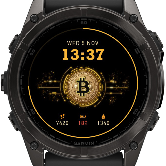 Bitcoin HUD Crypto BTC Live Watch Face · Screenshot 4