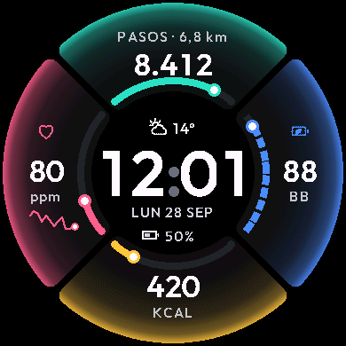 Crux – 4-Metric Watch Face · Screenshot 2