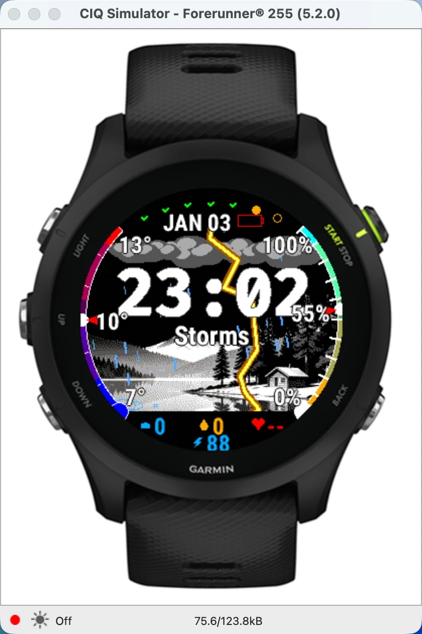 WeatherFlow: Adaptive Background Watchface · Screenshot 4