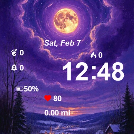 Painting Snowy Landscape Full Moon · Screenshot 2