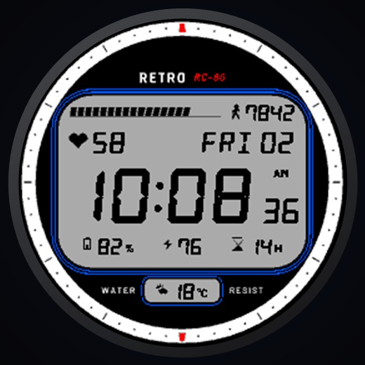 Retro Classic - 80s Steel LCD Watch Face · Screenshot 3