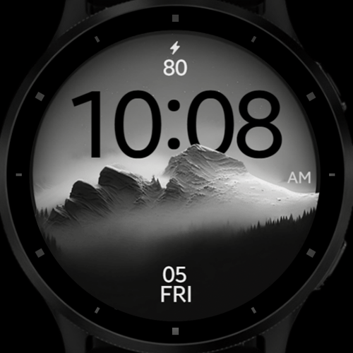 Mountain Digital Watch Face · Screenshot 0