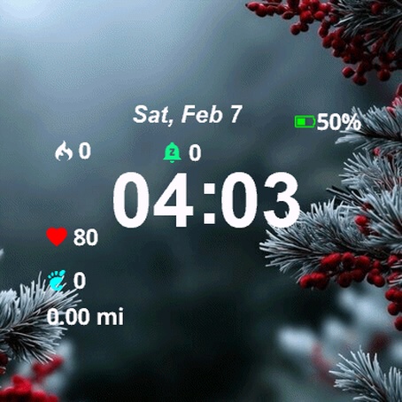 Christmas Wreath Red Berries Snow · Screenshot 1