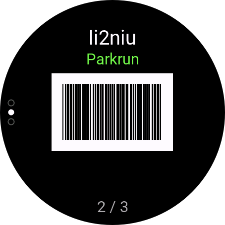 WristPass(Parkrun Code, QR, Barcode all in one) 5