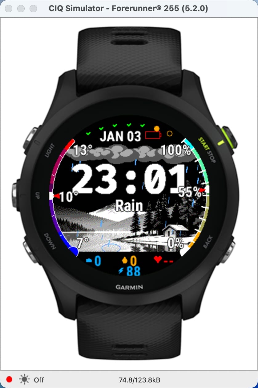 WeatherFlow: Adaptive Background Watchface · Screenshot 3