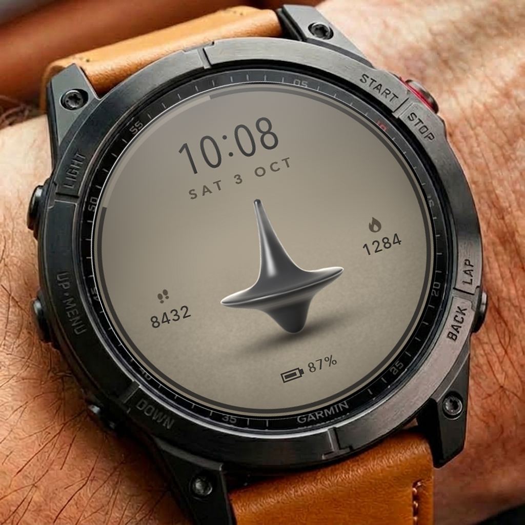 Inception Spinning Totem Pin Digital Watch Face · Screenshot 1