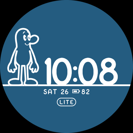 Doodle Grump Lite – Free Line Cartoon Watch Face · Screenshot 3