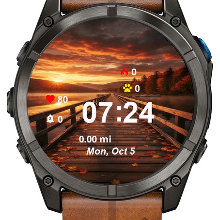 Autumn Sunset Over Wooden · Screenshot 1