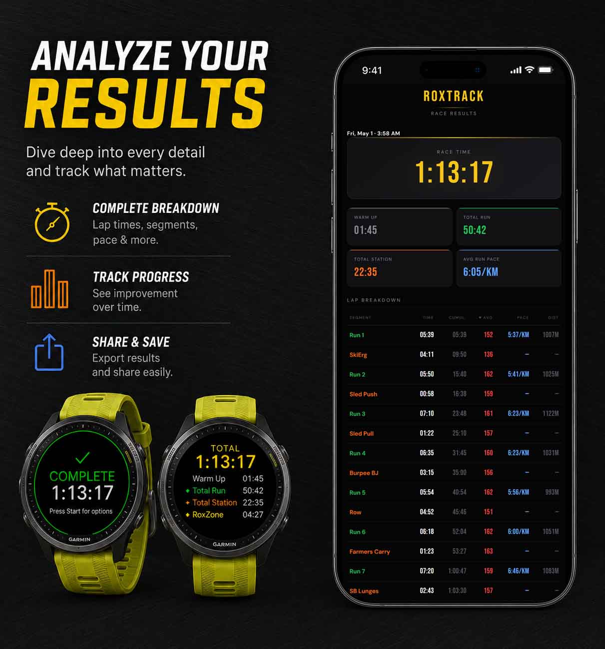 HYROX Tracker: RoxTrack · Screenshot 4
