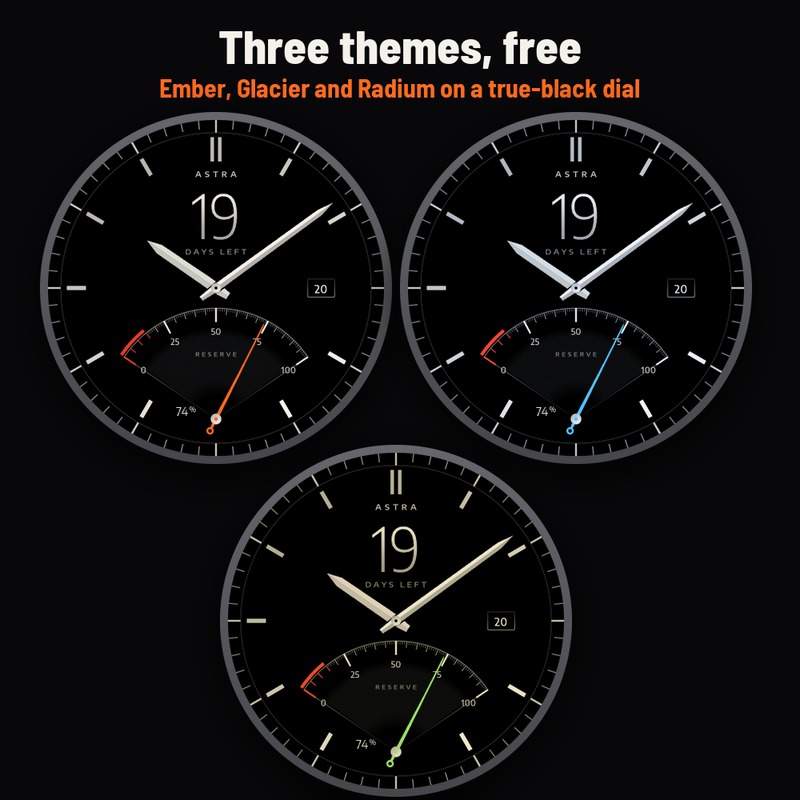 Astra Reserve Free – 电池续航天数，低功耗表盘 · Screenshot 2