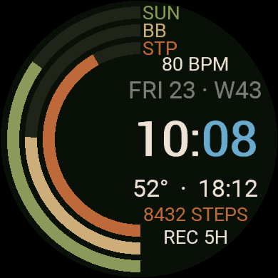 Arcs - Battery, Body Battery & Steps · Screenshot 1