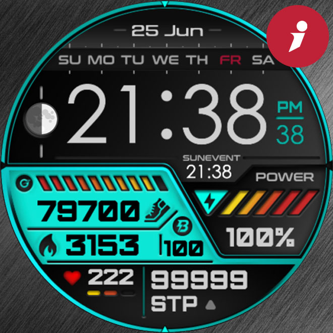 iFacer - POWER HUD (Neon) · Screenshot 2