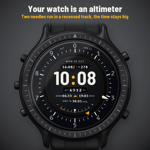 Astra Altimeter – Quadrante animato pilota e Zulu · Screenshot 0