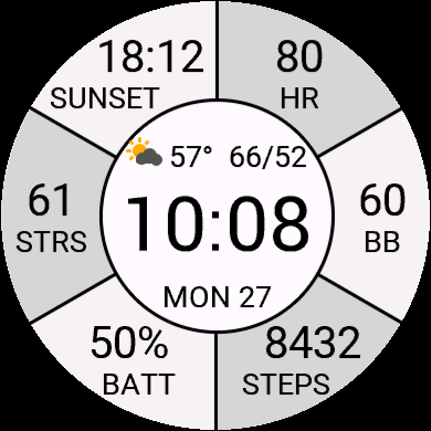 Sectors - Six Data Fields & Weather · Screenshot 0