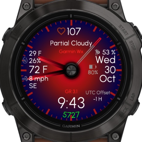 Gradient Red - Garmin Weather · Screenshot 1