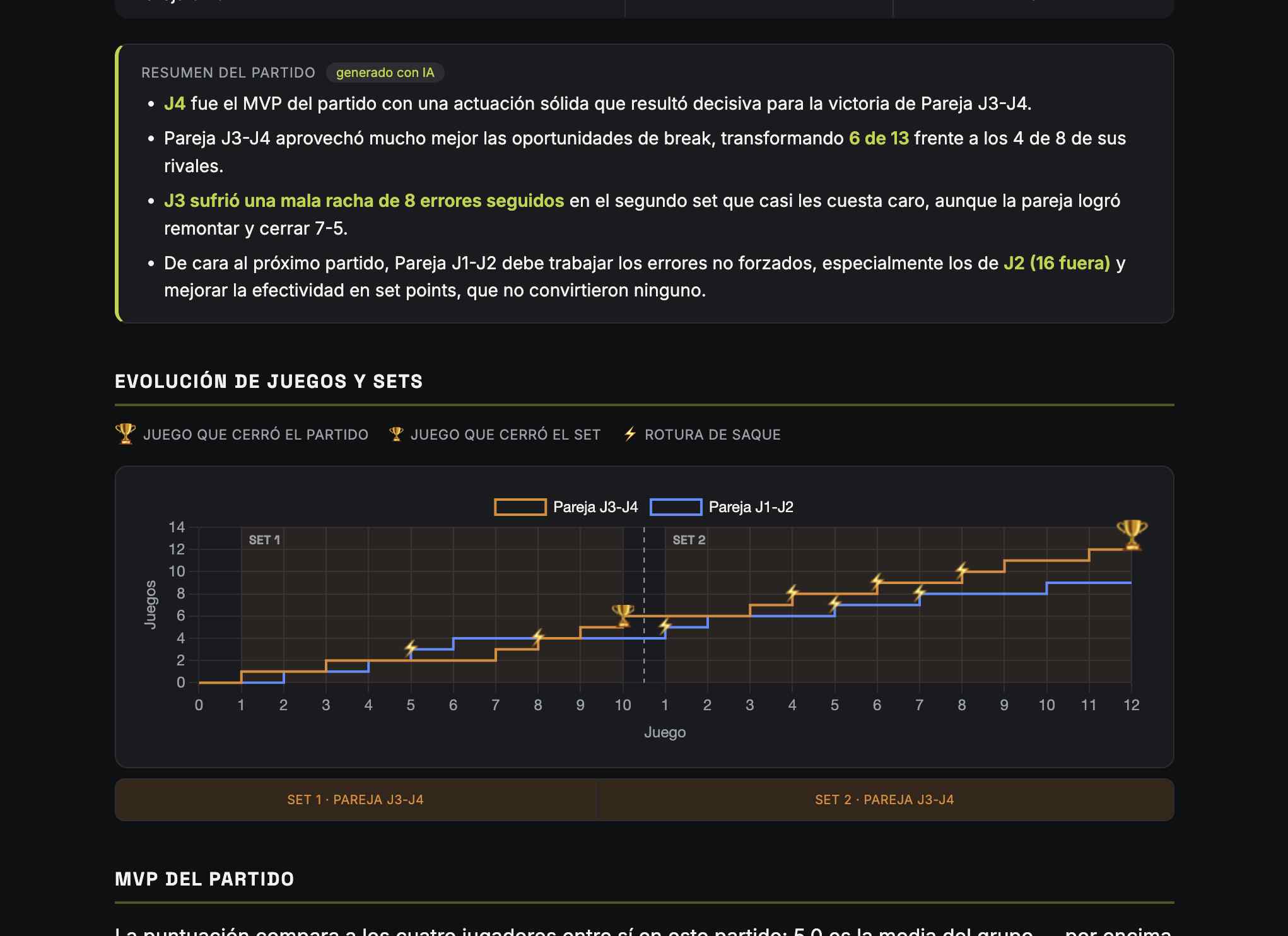 Padel Score Stats · Screenshot 4