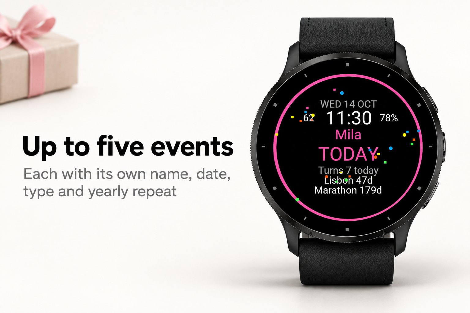 Tickdown - Countdown Watch Face · Screenshot 1