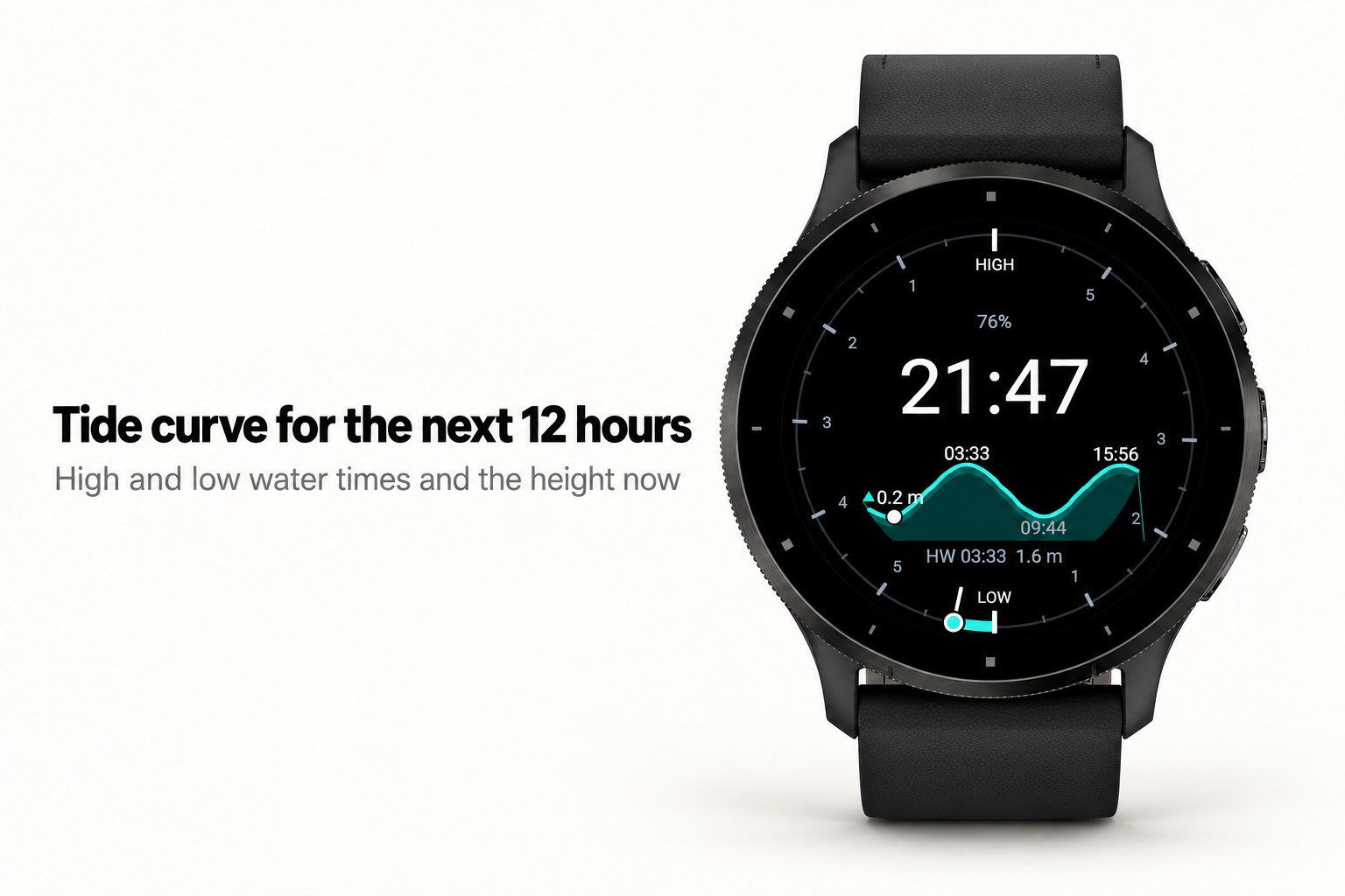 Tidewell - Tide clock watch face · Screenshot 1