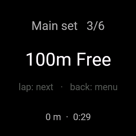 SwimSet - build & swim your set · Screenshot 1