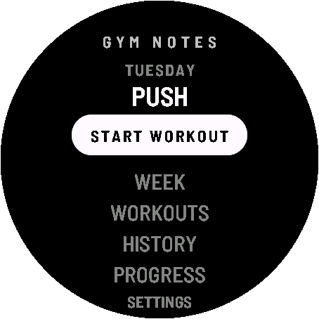 Gym Notes - Simple Strength Log · Screenshot 0