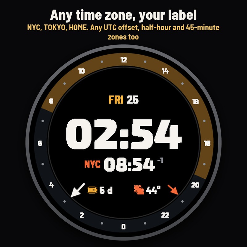 Astra Globe Free – 双时区表盘，世界时间 · Screenshot 2