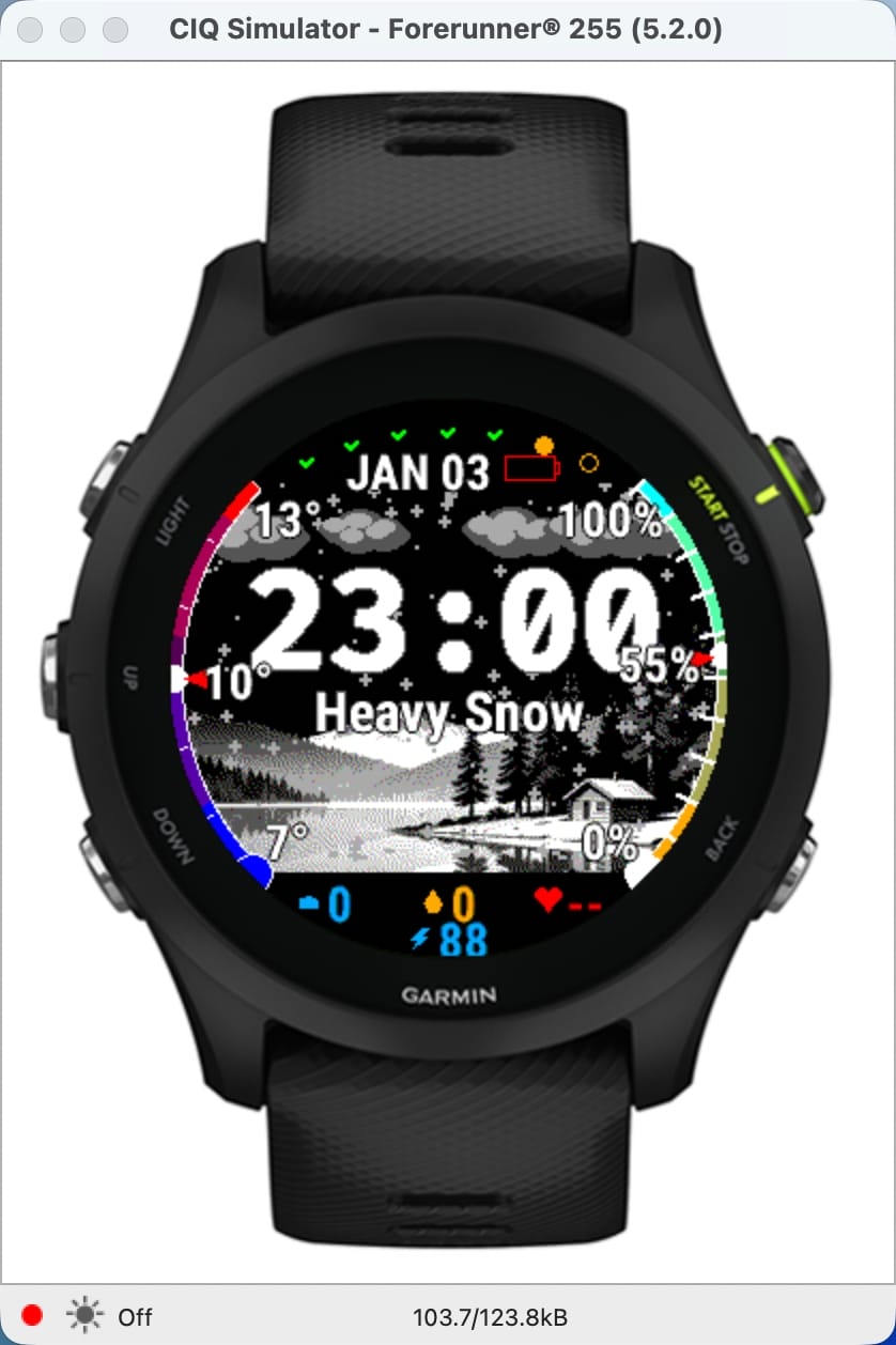 WeatherFlow: Adaptive Background Watchface · Screenshot 0