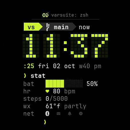VarTerm: Terminal Watch Face · Screenshot 0