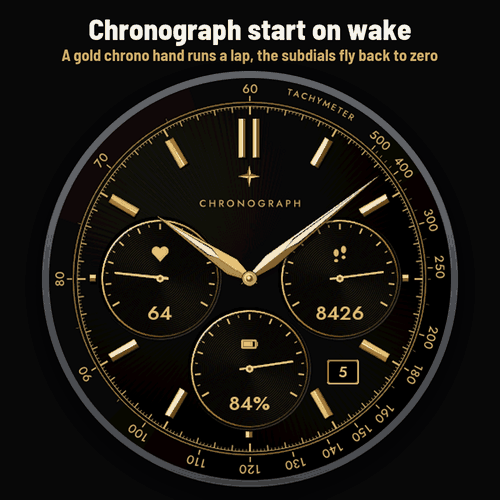 Astra Chrono Noir – Animert gullkronograf · Skjermbilde 1