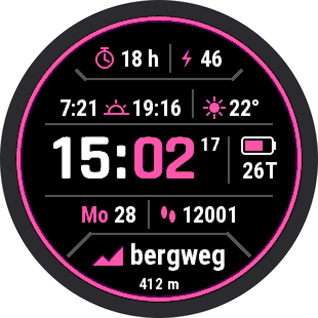 Bergweg - Outdoor Watch Face · Screenshot 2