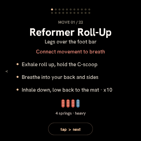 Spring - Pilates Reformer and Mat Companion · Screenshot 0