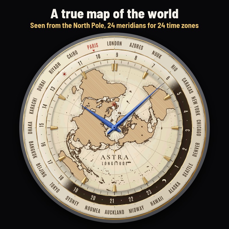 Astra Longitude Free – 世界时间，时区腕表 · Screenshot 2