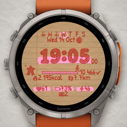 Margin Notes TR – 涂鸦风笔记本表盘 · Screenshot 2